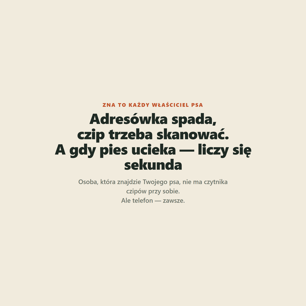Zgubiony pies bez adresowki - problem ktory rozwiazuja szelki cerbin