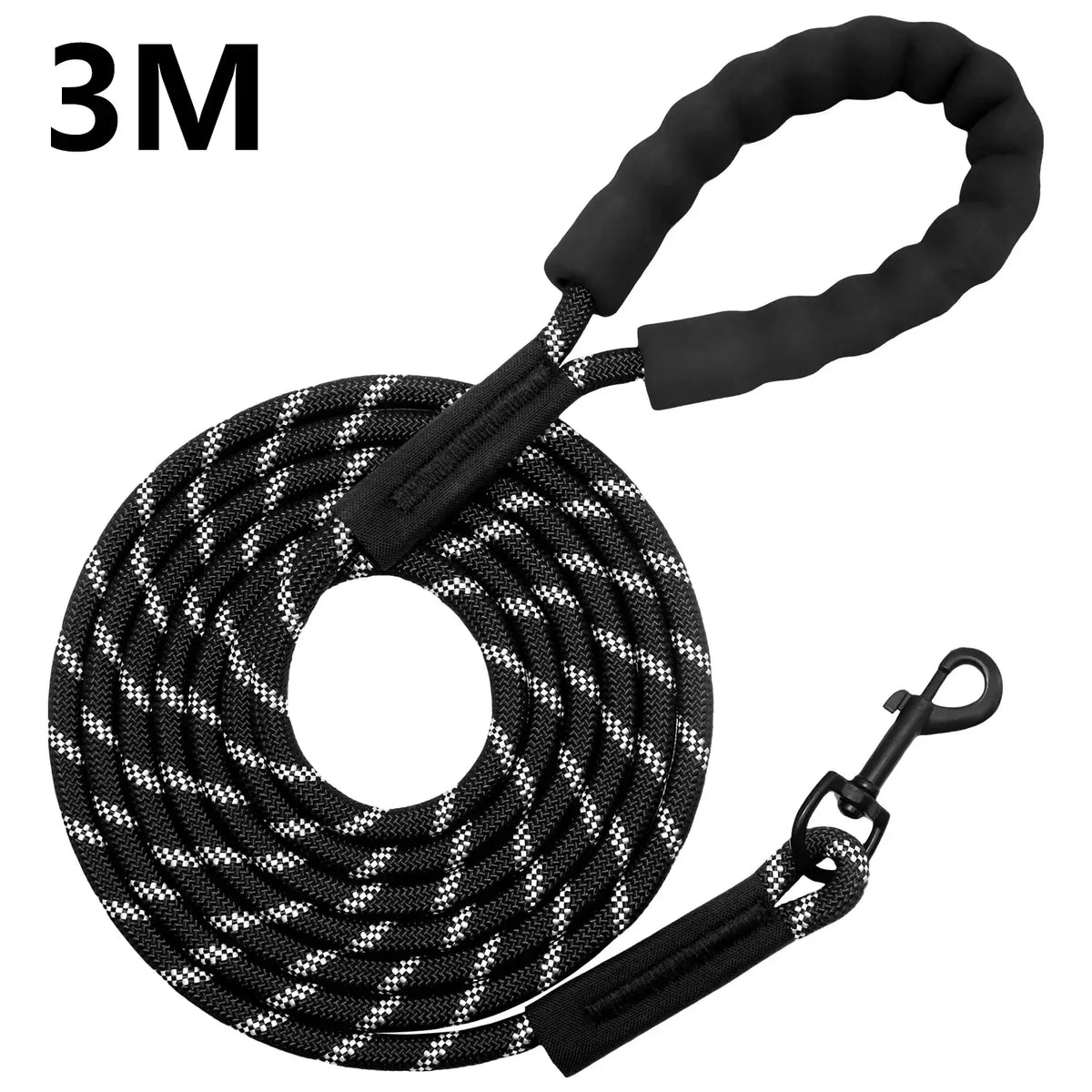 Smycz dla psa cerbin, 3 m, odblaskowa